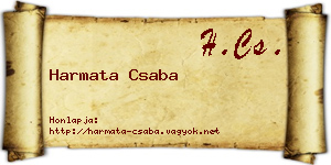 Harmata Csaba névjegykártya